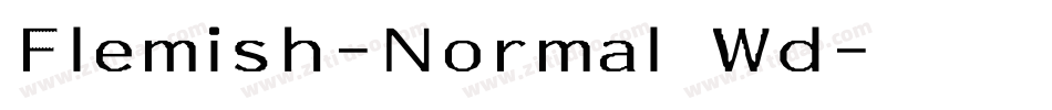 Flemish-Normal Wd字体转换